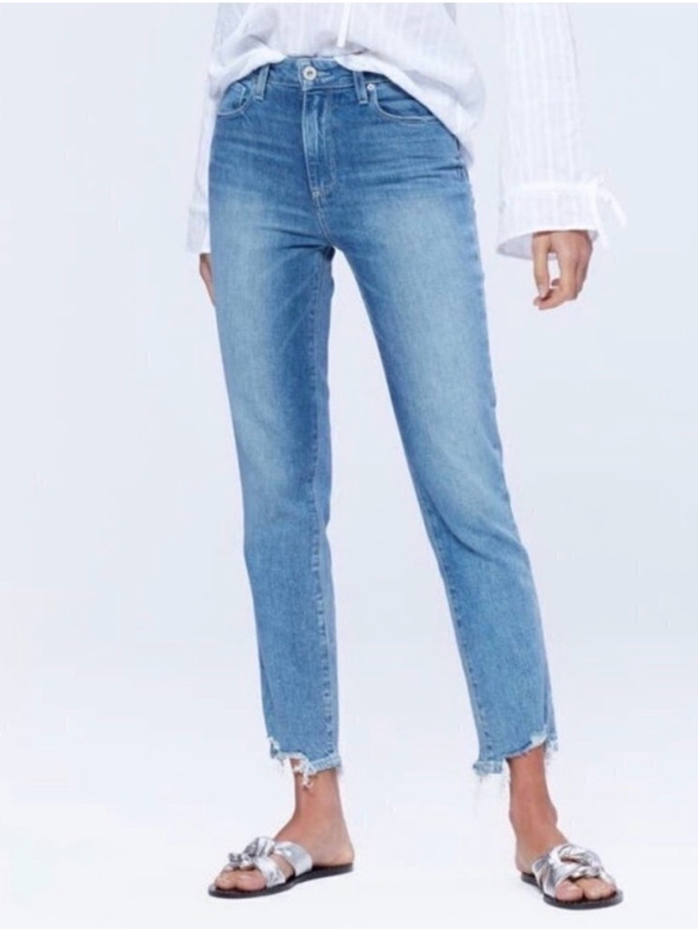 PAIGE Sarah slim distressed bottoms Jeans - Picture 2 of 4